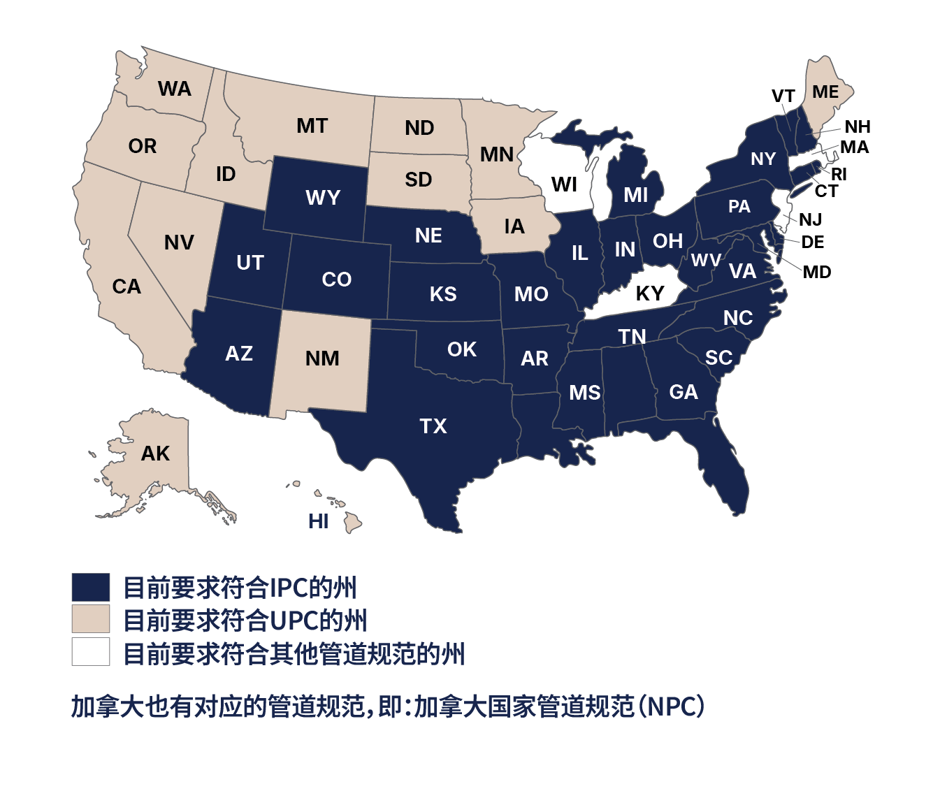 NAPC North American Plumbing Codes Map US CN