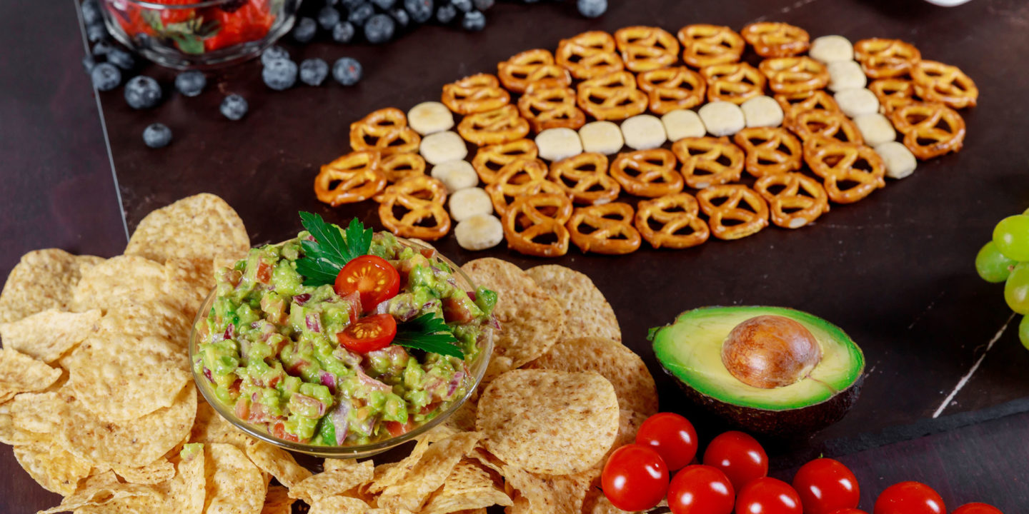 Snacks in the shape of a football