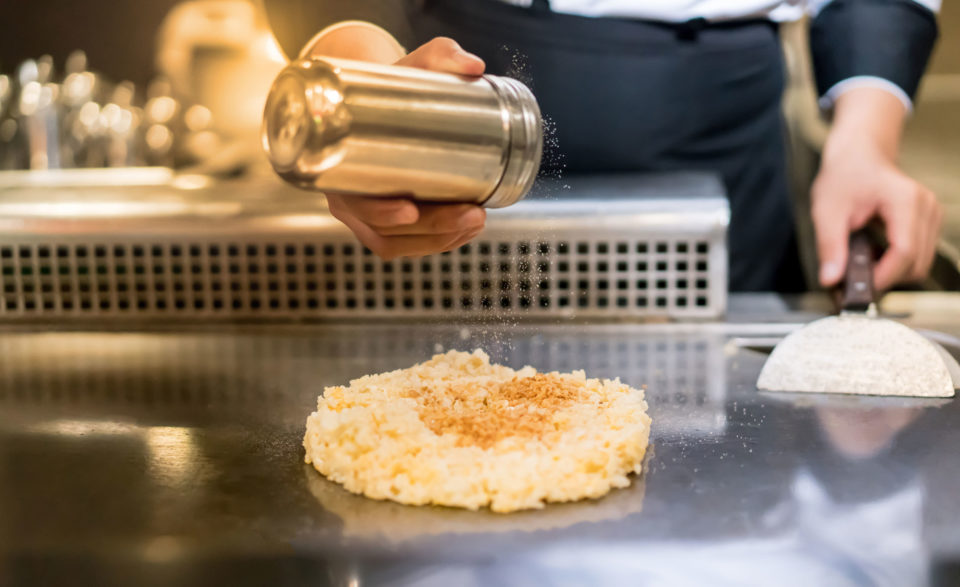 Chef seasoning rice