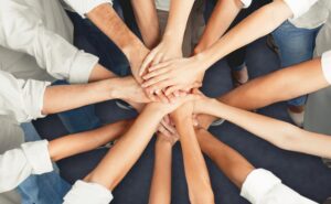 Hands together 108951376