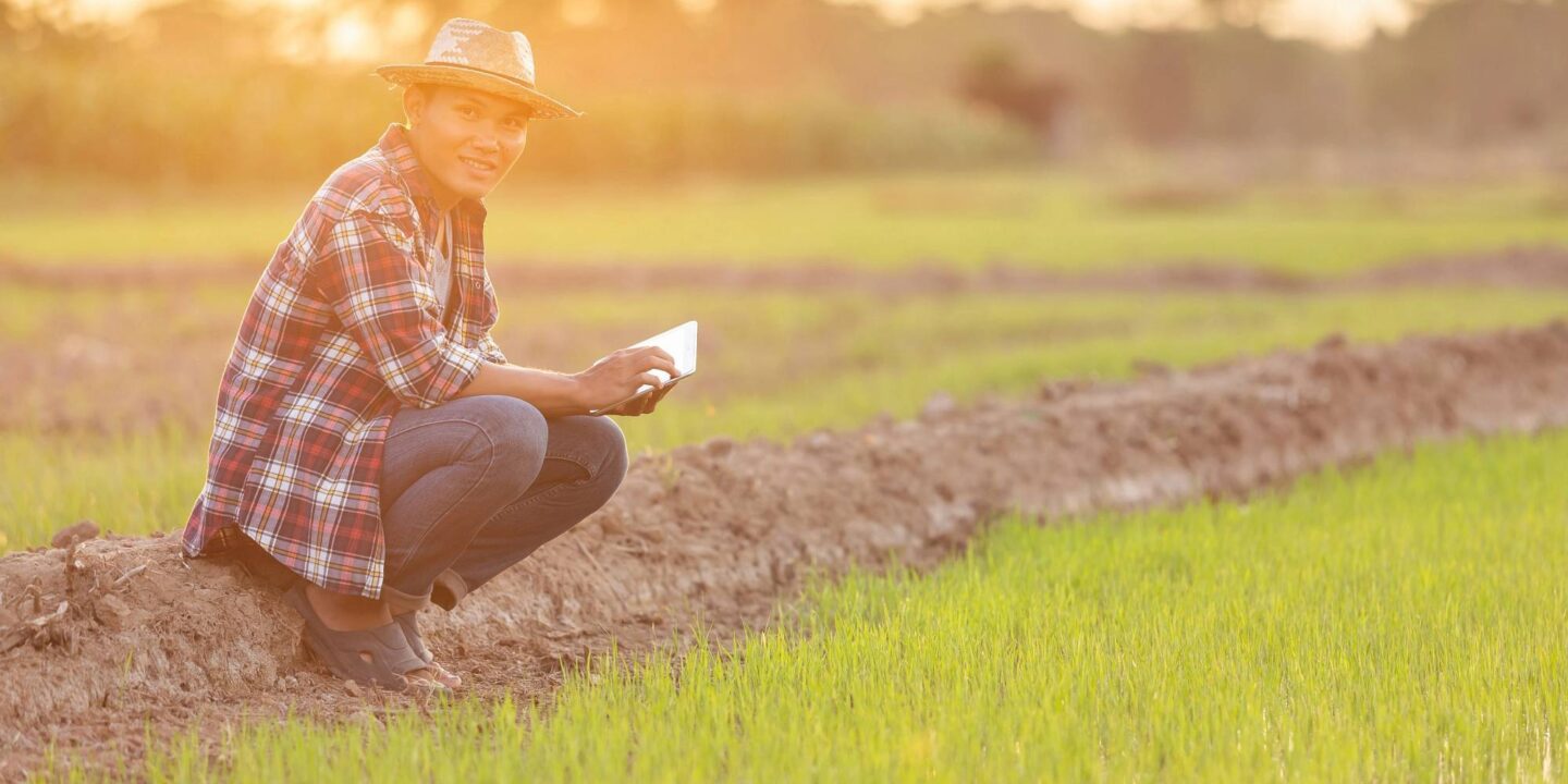 Young farmer field 129069525