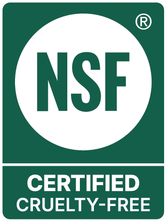 NSF certified Cruelty-free mark