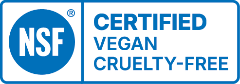 NSF certified Vegan Cruelty-free mark